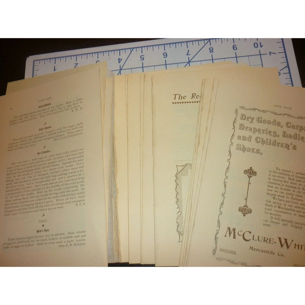 Longmont Pioneer Museum Centennial BiCentennial Recipes Re-Issue Cookbook